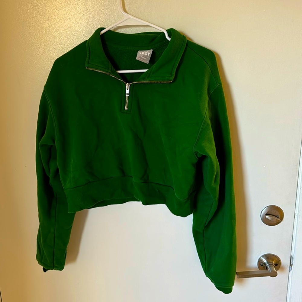 TNA cropped half zip jacket